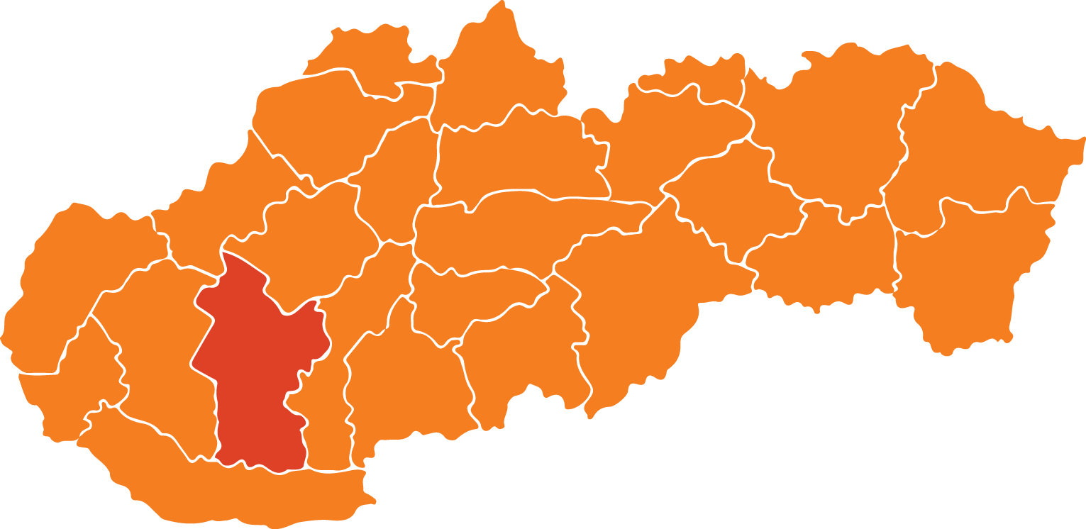 mapa Dolná Nitra